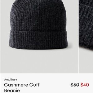 Auxiliary cashmere beanie. Only worn a few times.